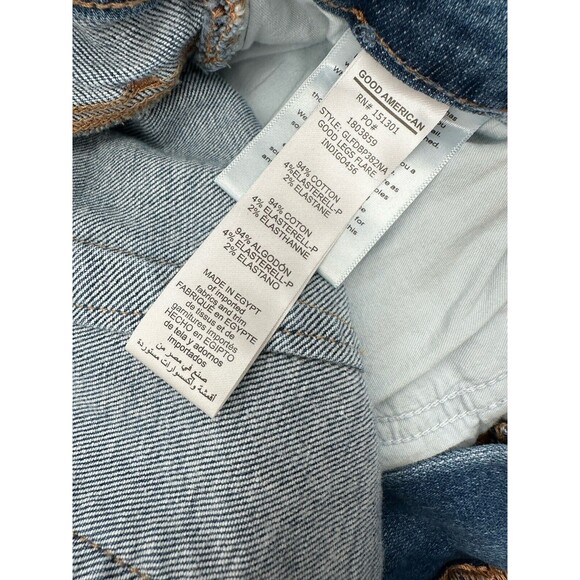 Good American Good Classic flare  CutJeans Size 15  light wash  wide‎ leg boot - Picture 11 of 14